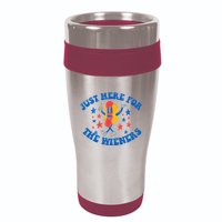 Funny Hot Dog Just Here For The Wieners 4Th Of July 16oz Travel Tumbler
