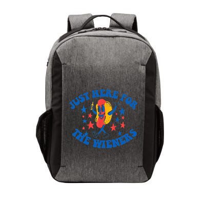 Funny Hot Dog Just Here For The Wieners 4Th Of July Vector Backpack