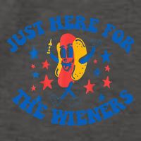 Funny Hot Dog Just Here For The Wieners 4Th Of July Vector Backpack