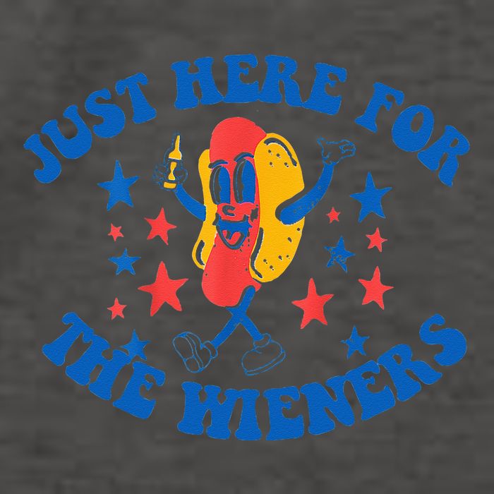 Funny Hot Dog Just Here For The Wieners 4Th Of July Vector Backpack