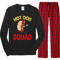 Funny Hot Dog Squad Hot Dog Long Sleeve Pajama Set