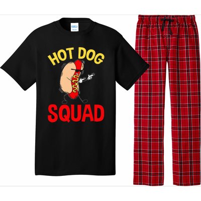 Funny Hot Dog Squad Hot Dog Pajama Set