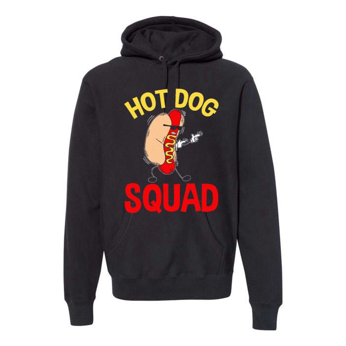 Funny Hot Dog Squad Hot Dog Premium Hoodie