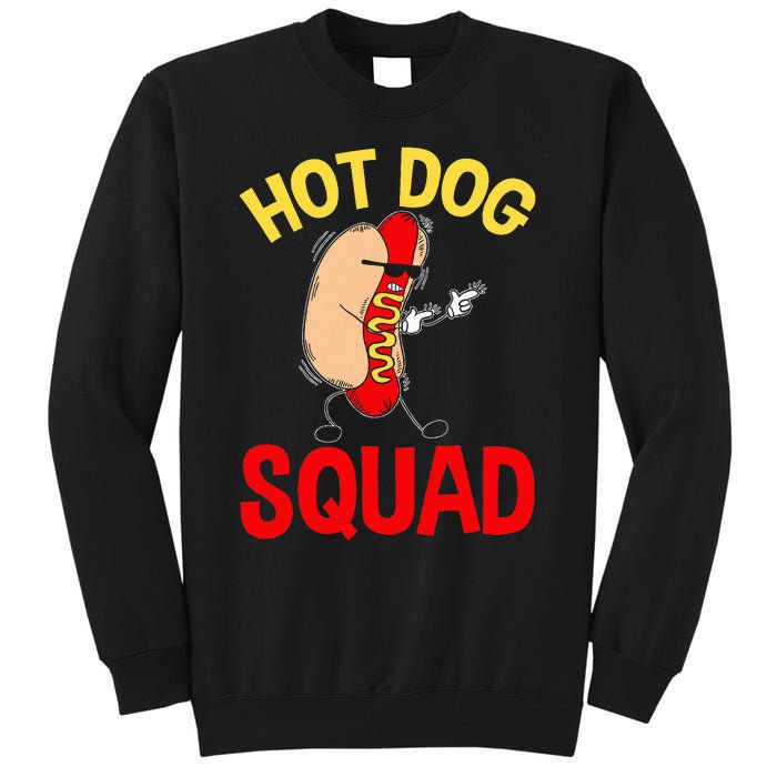 Funny Hot Dog Squad Hot Dog Tall Sweatshirt