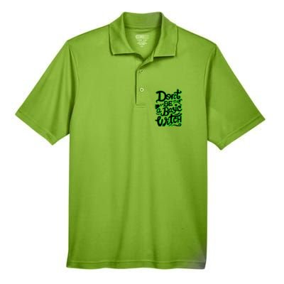 Funny Halloween Dont Be Basic Witch Ghoulish Green Gift Men's Origin Performance Pique Polo