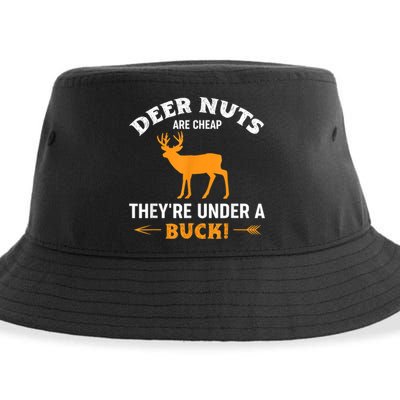 Funny Hunting Deer Nuts Are Cheap They're Under A Buck Sustainable Bucket Hat