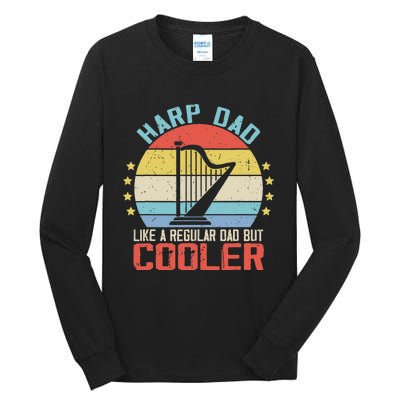 Funny Harpist Dad Like A Regular Dad Tall Long Sleeve T-Shirt