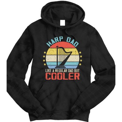 Funny Harpist Dad Like A Regular Dad Tie Dye Hoodie