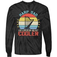 Funny Harpist Dad Like A Regular Dad Tie-Dye Long Sleeve Shirt