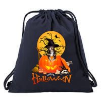 Funny Havanese Dog Spooky Halloween Drawstring Bag