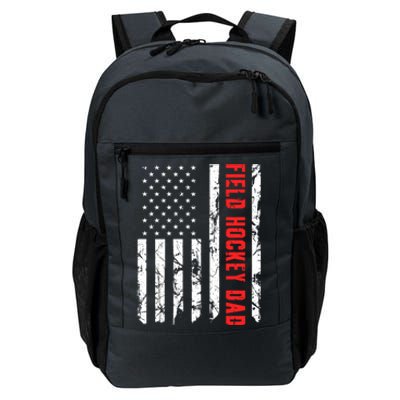 Field Hockey Dad American Flag Patriotic Hockey Player Gift Daily Commute Backpack