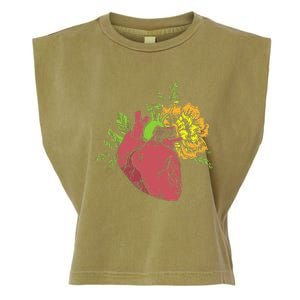 Floral Heart Earth Day Love Recycle Pro Environment Gift Garment-Dyed Women's Muscle Tee