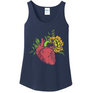 Floral Heart Earth Day Love Recycle Pro Environment Gift Ladies Essential Tank