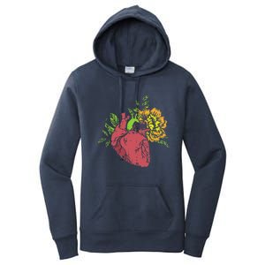 Floral Heart Earth Day Love Recycle Pro Environment Gift Women's Pullover Hoodie