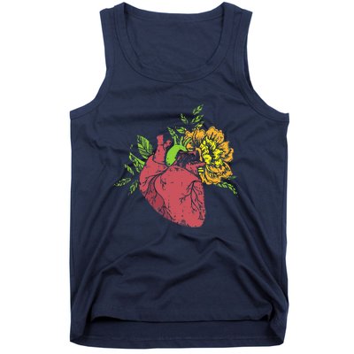 Floral Heart Earth Day Love Recycle Pro Environment Gift Tank Top