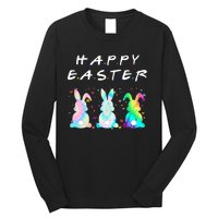 Friends Happy Easter Colorful Bunnies Long Sleeve Shirt