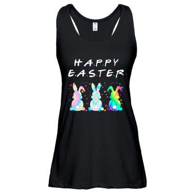 Friends Happy Easter Colorful Bunnies Ladies Essential Flowy Tank