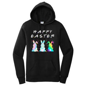 Friends Happy Easter Colorful Bunnies Women's Pullover Hoodie