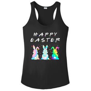 Friends Happy Easter Colorful Bunnies Ladies PosiCharge Competitor Racerback Tank