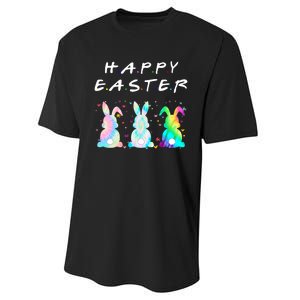 Friends Happy Easter Colorful Bunnies Performance Sprint T-Shirt