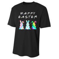 Friends Happy Easter Colorful Bunnies Performance Sprint T-Shirt