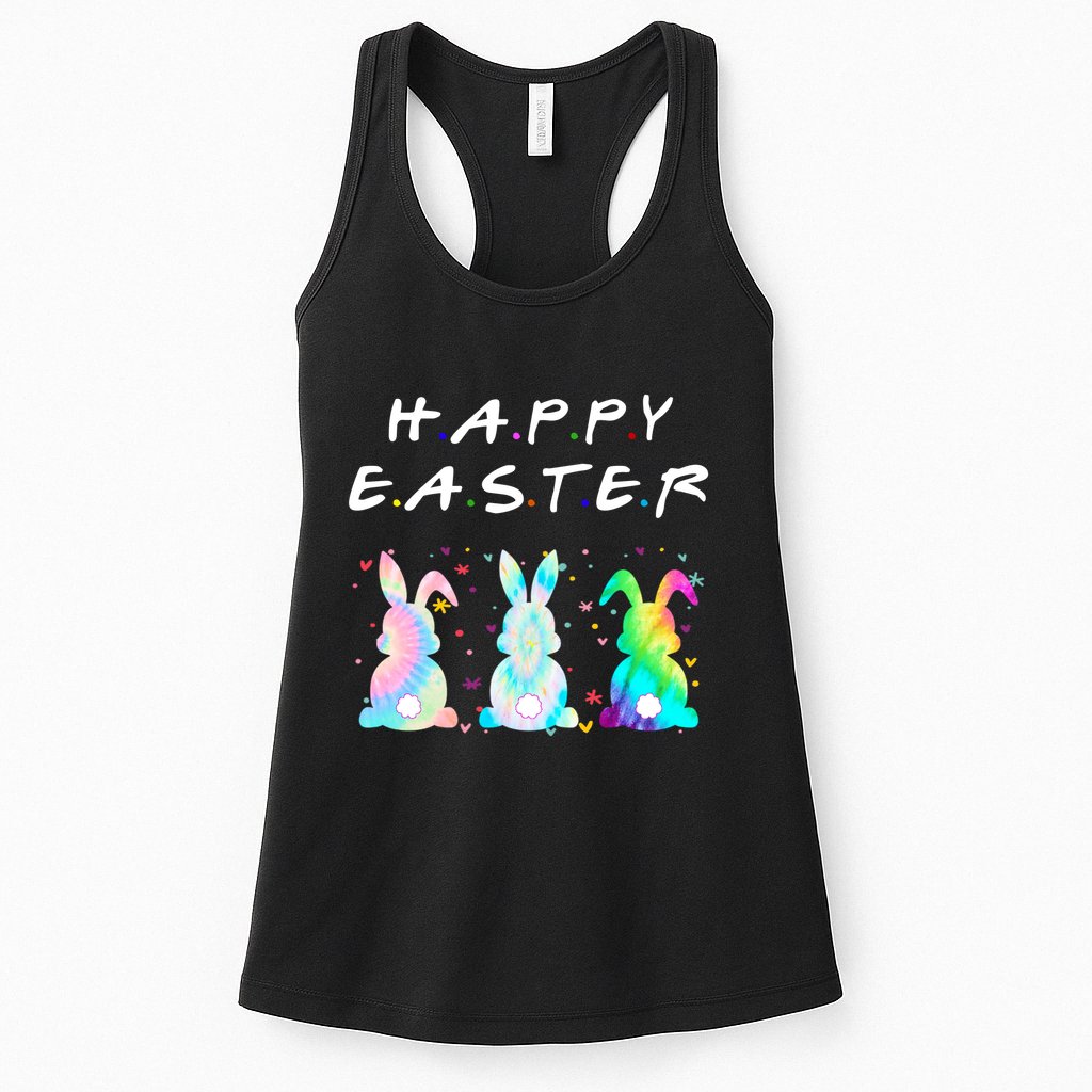 Friends Happy Easter Colorful Bunnies Womens Tank Top