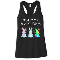 Friends Happy Easter Colorful Bunnies Women's Racerback Tank