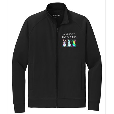 Friends Happy Easter Colorful Bunnies Stretch Full-Zip Cadet Jacket