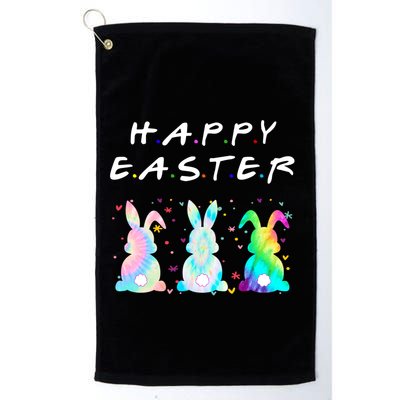 Friends Happy Easter Colorful Bunnies Golf Towel