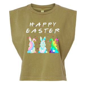 Friends Happy Easter Colorful Bunnies Garment-Dyed Women's Muscle Tee