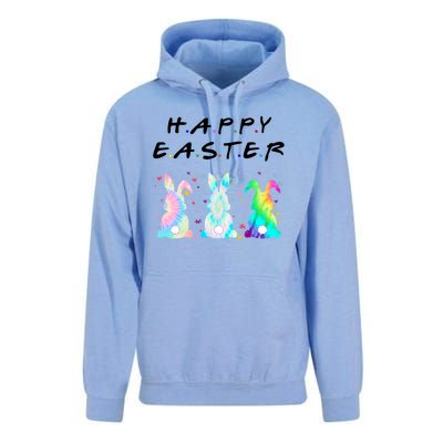 Friends Happy Easter Colorful Bunnies Unisex Surf Hoodie