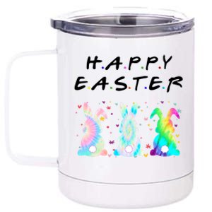 Friends Happy Easter Colorful Bunnies 12 oz Stainless Steel Tumbler Cup