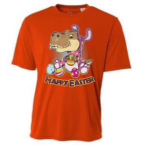 Funny Happy Easter Dinosaur Easter Bunny Costume Cooling Performance Crew T-Shirt