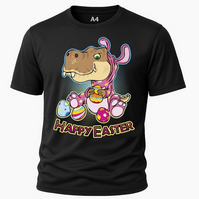 Funny Happy Easter Dinosaur Easter Bunny Costume Cooling Performance Crew T-Shirt
