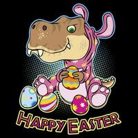 Funny Happy Easter Dinosaur Easter Bunny Costume Cooling Performance Crew T-Shirt