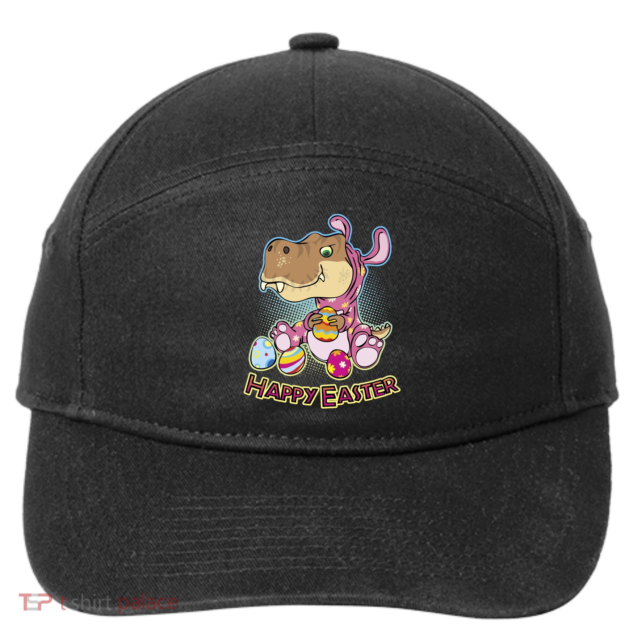 Funny Happy Easter Dinosaur Easter Bunny Costume 7-Panel Snapback Hat