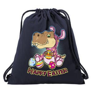 Funny Happy Easter Dinosaur Easter Bunny Costume Drawstring Bag