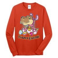 Funny Happy Easter Dinosaur Easter Bunny Costume Tall Long Sleeve T-Shirt