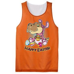 Funny Happy Easter Dinosaur Easter Bunny Costume Mesh Reversible Basketball Jersey Tank