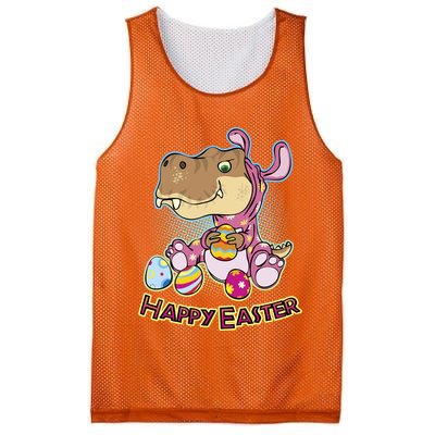 Funny Happy Easter Dinosaur Easter Bunny Costume Mesh Reversible Basketball Jersey Tank