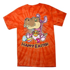 Funny Happy Easter Dinosaur Easter Bunny Costume Tie-Dye T-Shirt