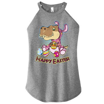 Funny Happy Easter Dinosaur Easter Bunny Costume Women’s Perfect Tri Rocker Tank