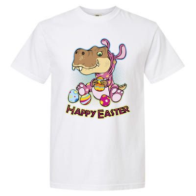 Funny Happy Easter Dinosaur Easter Bunny Costume Garment-Dyed Heavyweight T-Shirt