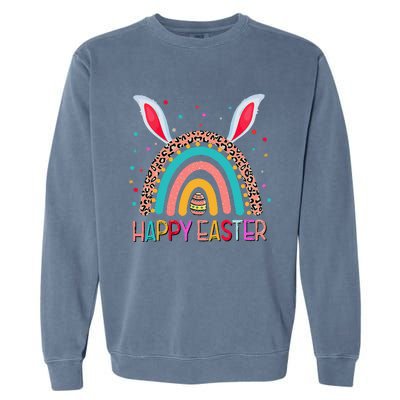 Funny Happy Easter Y'all Rainbow Funny Gnome Garment-Dyed Sweatshirt