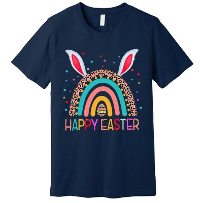 Funny Happy Easter Y'all Rainbow Funny Gnome Premium T-Shirt