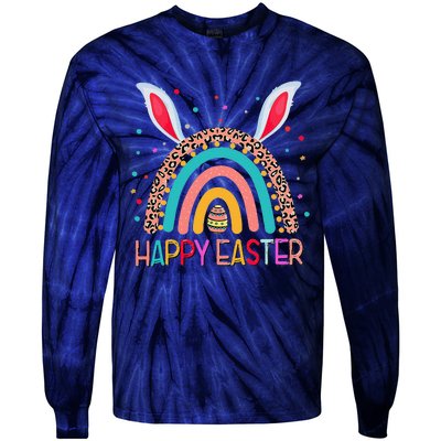 Funny Happy Easter Y'all Rainbow Funny Gnome Tie-Dye Long Sleeve Shirt