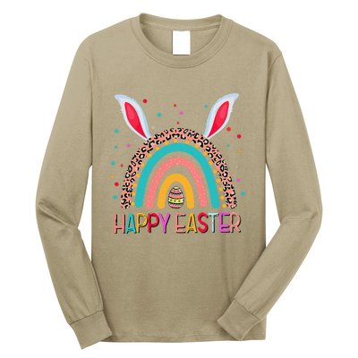 Funny Happy Easter Y'all Rainbow Funny Gnome Long Sleeve Shirt