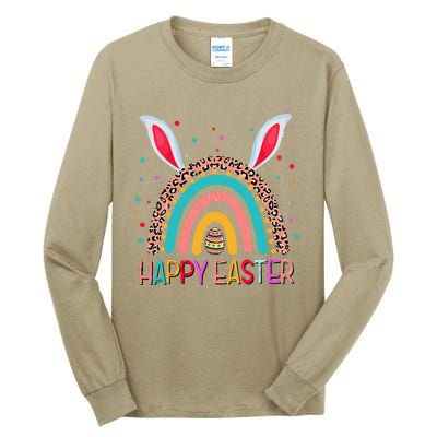 Funny Happy Easter Y'all Rainbow Funny Gnome Tall Long Sleeve T-Shirt