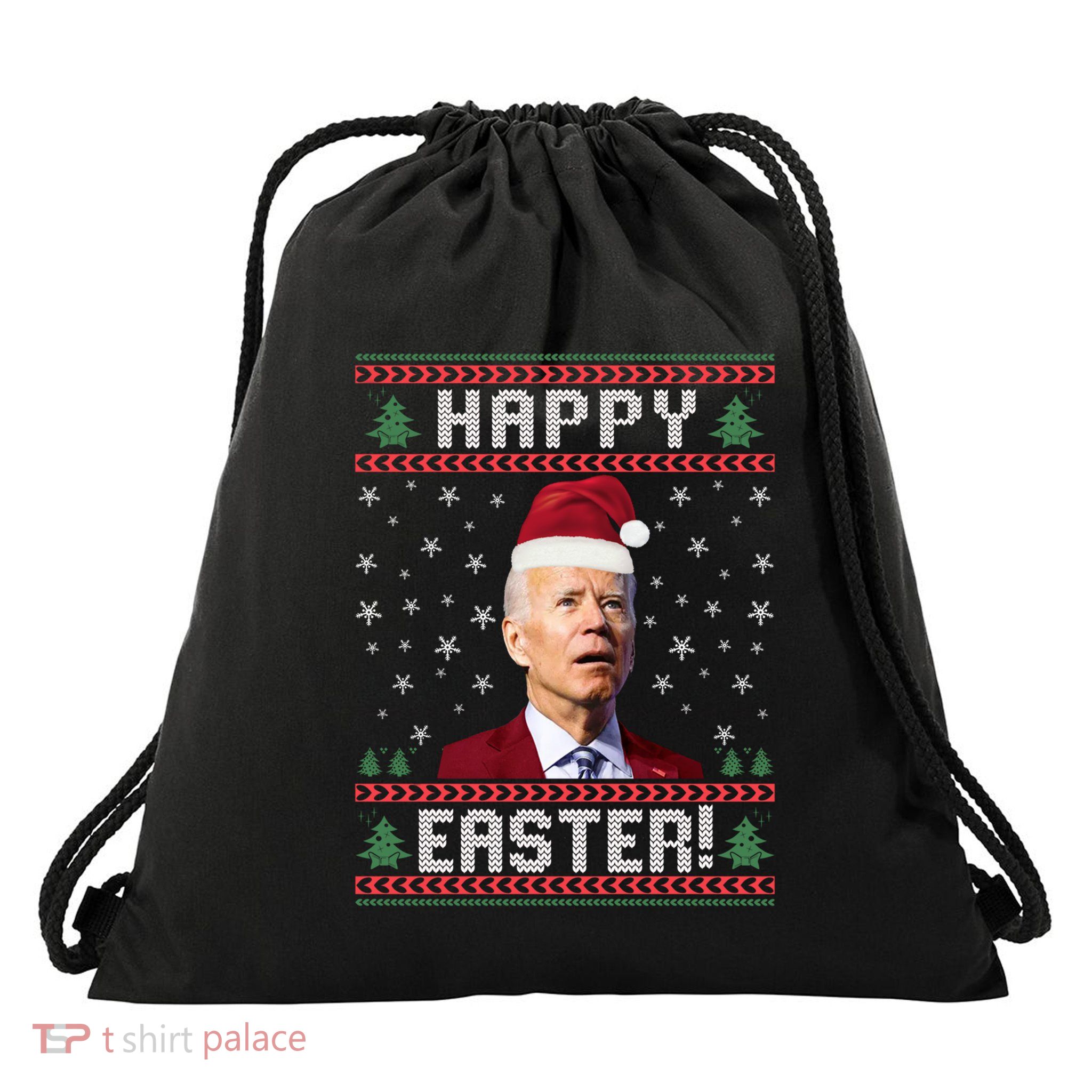 Funny Happy Easter Ugly Christmas Sweater Meaningful Gift Drawstring Bag