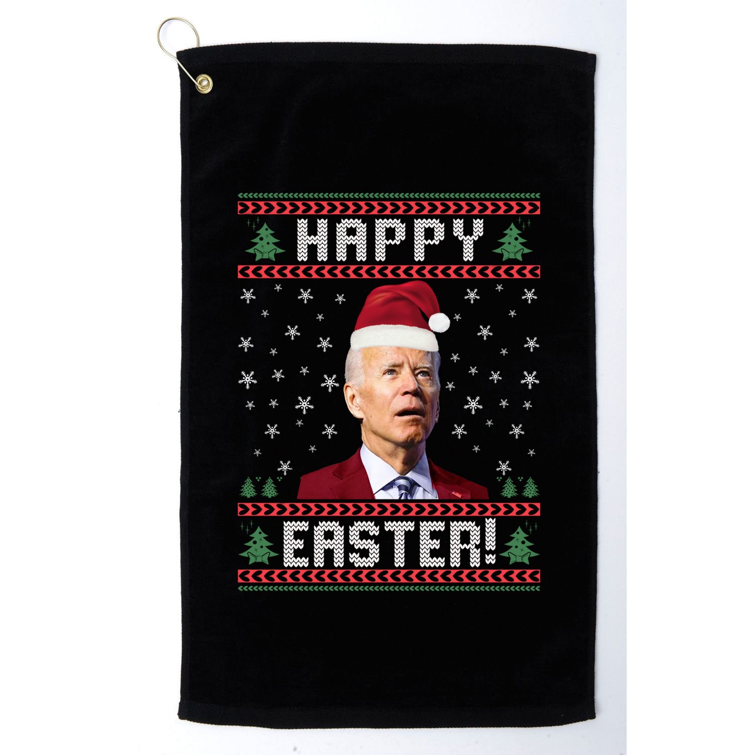 Funny Happy Easter Ugly Christmas Sweater Meaningful Gift Golf Towel